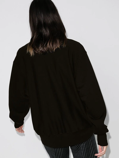 Shop Les Tien Crew-neck Long-sleeve Sweatshirt In Black