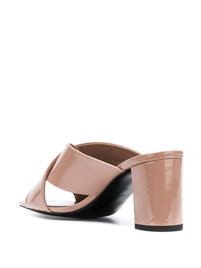 Shop Saint Laurent Loulou 75 Sandals In Neutrals