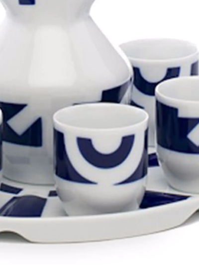 Sargadelos No. 2 8-piece Porcelain Liquor Set In Blue