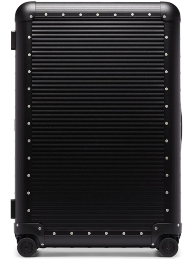 Fpm - Fabbrica Pelletterie Milano Black Bank Spinner 76 Check-in Suitcase In Black