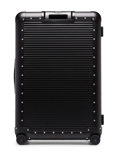 Fpm - Fabbrica Pelletterie Milano Black Bank Spinner 76 Check-in Suitcase In Black