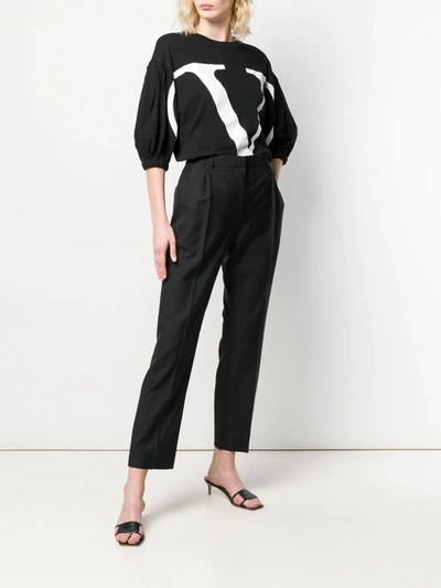 Shop Valentino Classic Tailored Trousers In Black