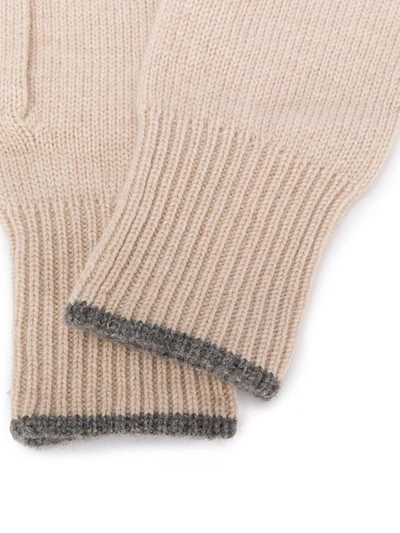 Brunello Cucinelli Cashmere Gloves In Neutrals