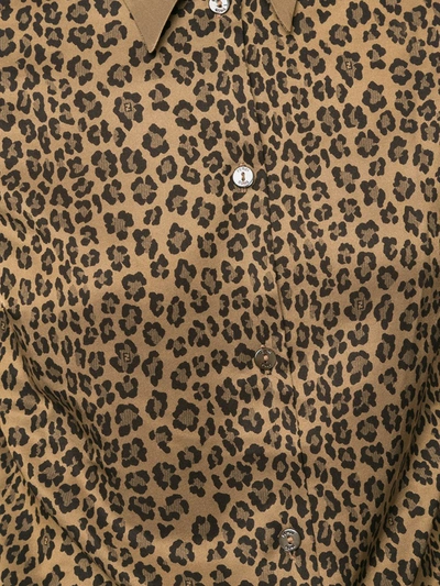 Pre-owned Fendi 1990s Leopard-print Shirt In Brown