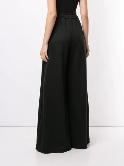 Shop Adam Lippes Wide-leg Jersey Trousers In Black