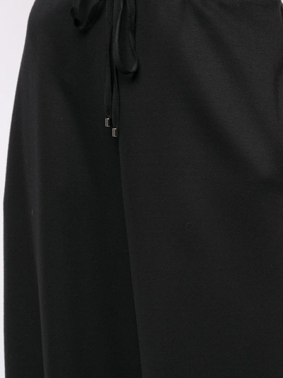 Shop Adam Lippes Wide-leg Jersey Trousers In Black