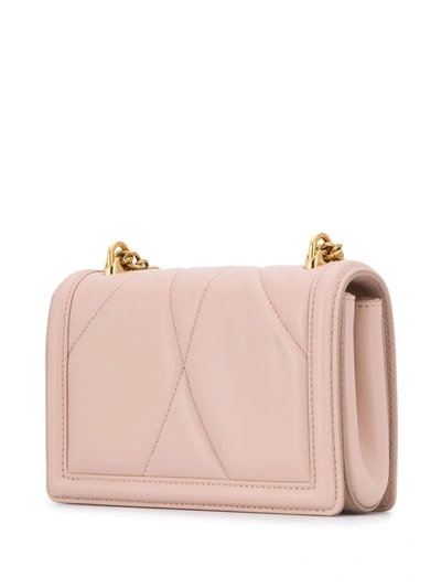 Shop Dolce & Gabbana Small Devotion Shoulder Bag In Neutrals