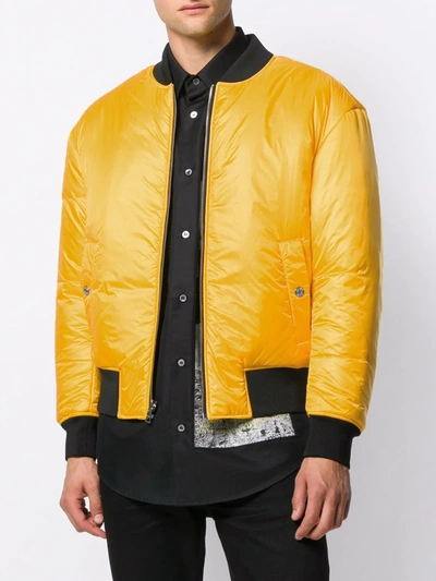 Shop Calvin Klein Jeans Est.1978 Zipped Padded Jacket In Yellow