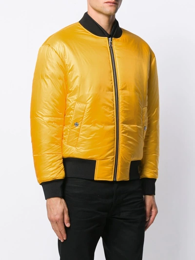 Shop Calvin Klein Jeans Est.1978 Zipped Padded Jacket In Yellow