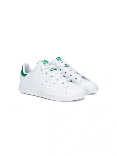 Adidas Originals Kids' Stan Smith Leather Sneakers In Core White/core  White/fairway | ModeSens