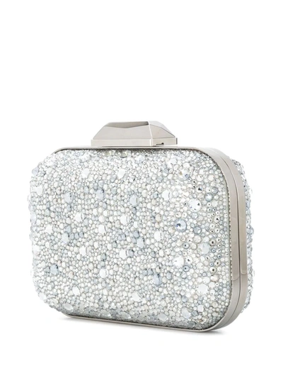 Jimmy Choo Crystal-embellished Cloud Clutch Bag In Metallic