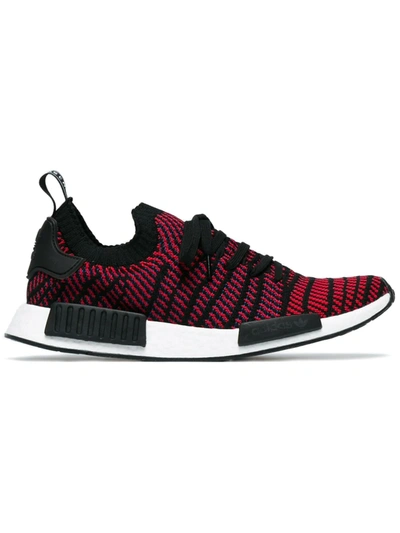 Black and red NMD R1 STLT sneakers