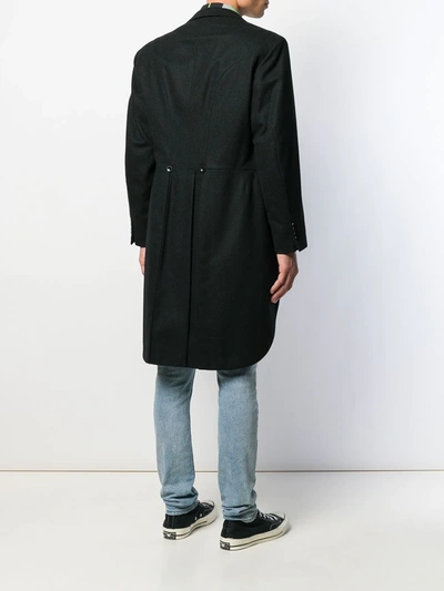 Pre-owned A.n.g.e.l.o. Vintage Cult 1990's Back Pleated Oversized Coat In Black
