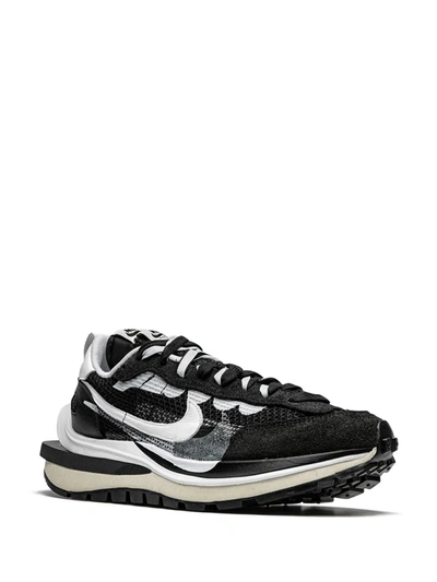 Nike X Sacai Vaporwaffle "black White" Sneakers In Black