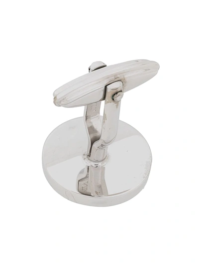 Shop Lanvin Mother And Child Enamel Cufflinks In Silver