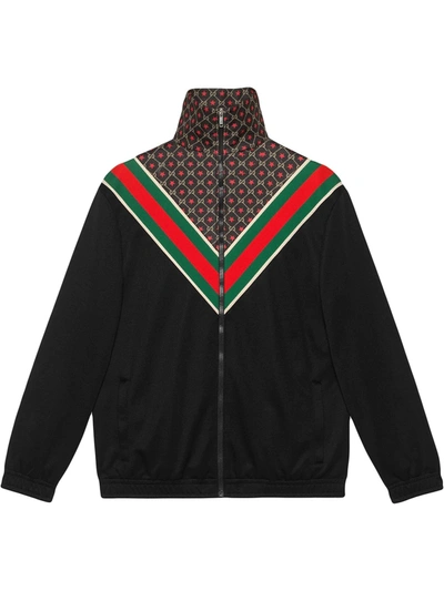 Shop Gucci Gg Star Oversize Jacket In Black