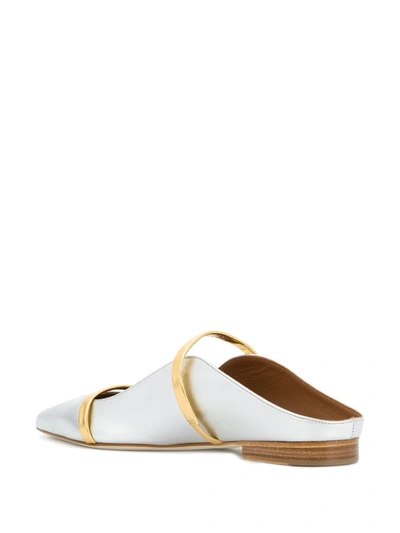 Malone Souliers Maureene Pointed Ballerina Shoes In Metallic