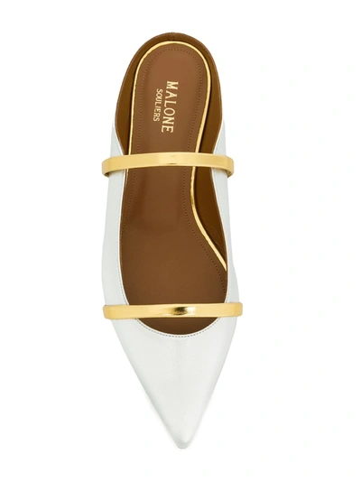 Malone Souliers Maureene Pointed Ballerina Shoes In Metallic