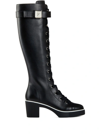 Shop Giuseppe Zanotti Nidir 70mm Knee-high Boots In Black