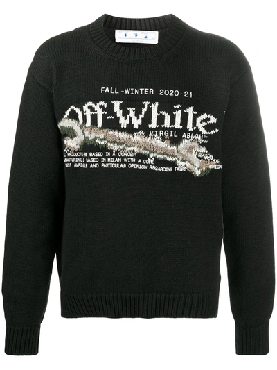 Shop Off-white Pascal Tool Crew-neck Jumper In Black