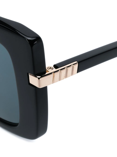 Shop Thom Browne Oversize Square-frame Sunglasses In Black