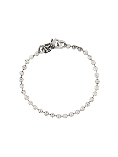 Shop Emanuele Bicocchi Ball Chain Bracelet In Silver
