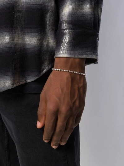 Shop Emanuele Bicocchi Ball Chain Bracelet In Silver