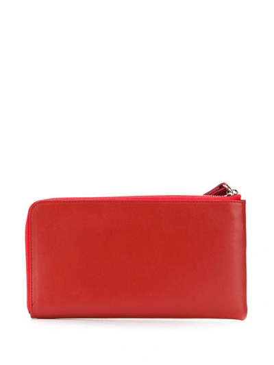 Shop Dsquared2 Logo Zipped Wallet In Orange