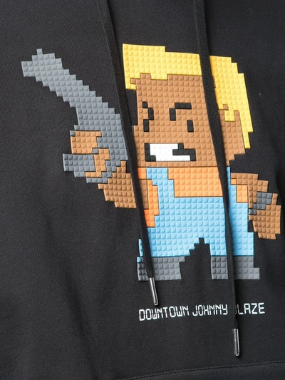 Mostly Heard Rarely Seen 8-bit Downtown Johnny Blaze Pixelated Hoodie In Black