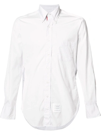 Shop Thom Browne Contrast Fastening Shirt In White