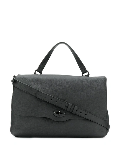 Shop Zanellato Postina Flap Shoulder Bag In Black