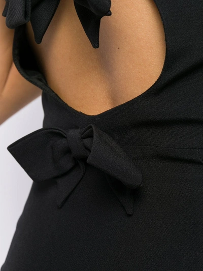 Pre-owned Moschino 1990's Bow Detail Mini Dress In Black