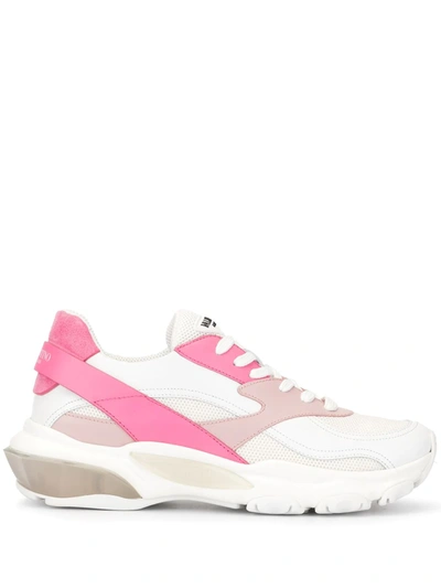 Garavani Bounce Sneakers In Bianco/water Rose | ModeSens