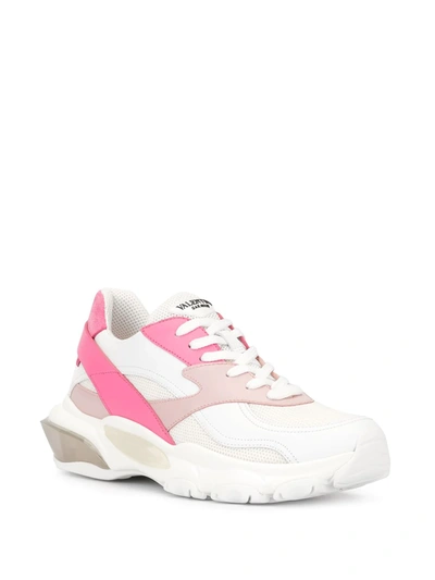 Garavani Bounce Sneakers In Bianco/water Rose | ModeSens