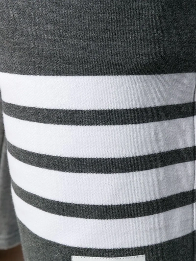 Thom Browne 4-bar Stripe Tonal Track Shorts In Grey