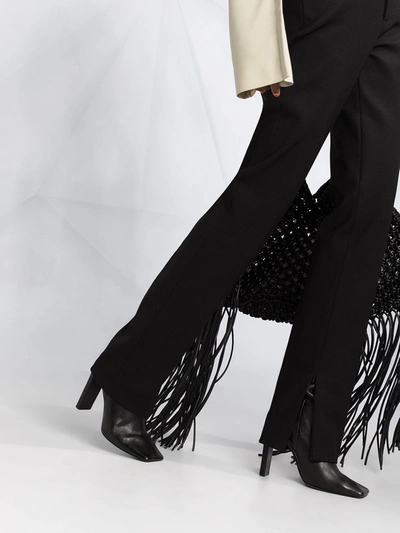 Shop Bottega Veneta Slit-cuffs Tailored Trousers In Black