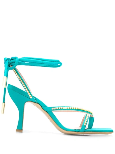 Shop Gia Couture Hayley Open-toe Sandals In Blue