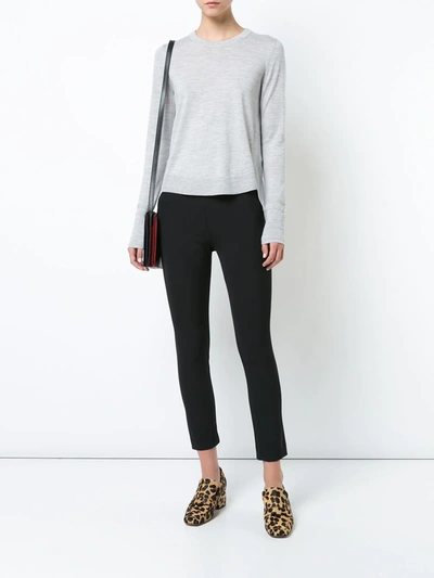 Veronica Beard Back Zip Scuba Pants In Black