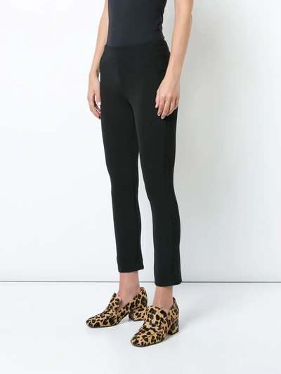Veronica Beard Back Zip Scuba Pants In Black