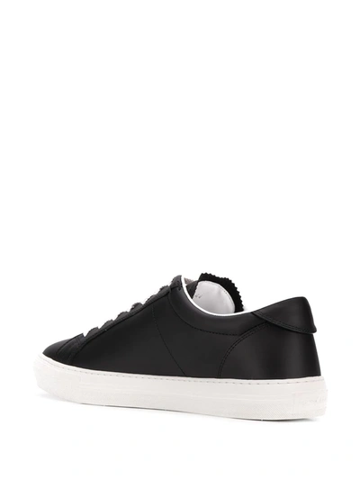 MONCLER LACE-UP LOW SNEAKERS - 黑色