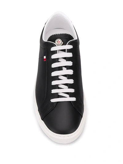 MONCLER LACE-UP LOW SNEAKERS - 黑色