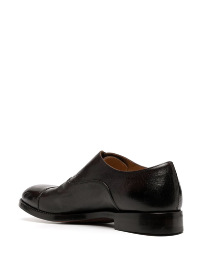 Shop Alberto Fasciani Abel Cracked Oxford Shoes In Brown