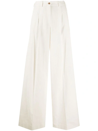 Shop Jejia Wide-leg Trousers In Neutrals