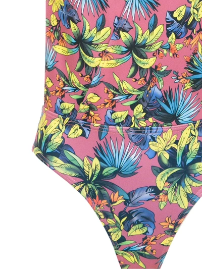 Shop Amir Slama Printed Swimsuit In Pink