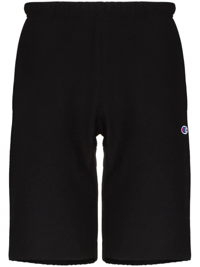 Shop Champion Logo Track Shorts In Black