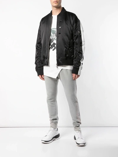 Shop Mostly Heard Rarely Seen Track Ma-1 Jacket In Black