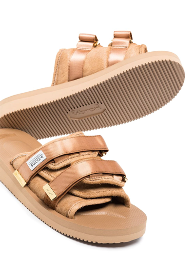 Shop Suicoke Moto Touch-strap Sandals In Neutrals