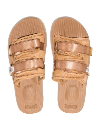 Shop Suicoke Moto Touch-strap Sandals In Neutrals