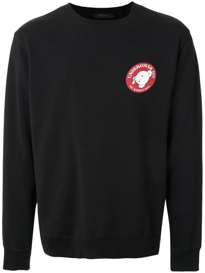 Undercover Logo-print Loopback Cotton-jersey Sweatshirt In Black