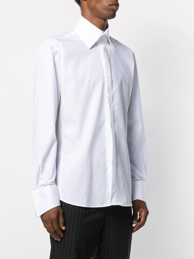 Shop Karl Lagerfeld Button-front Shirt In White